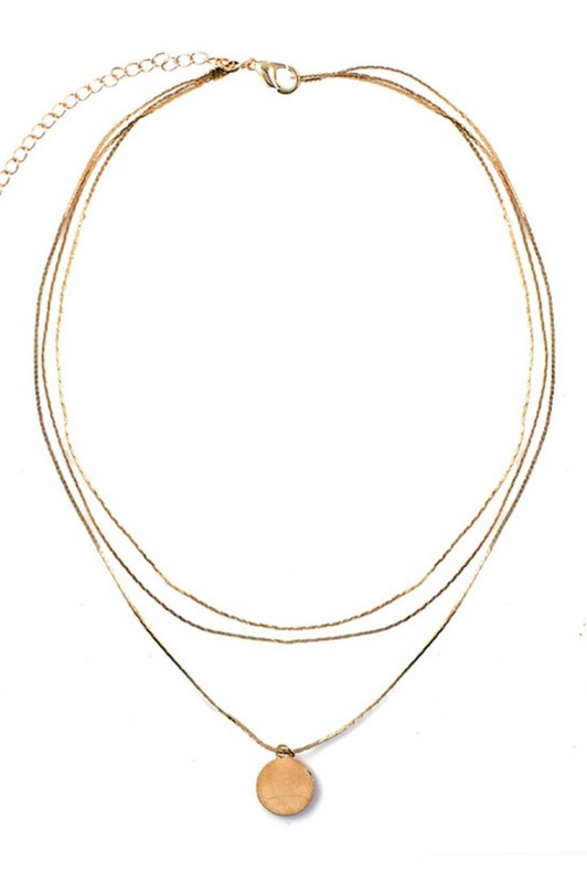 Dainty 18K Gold Plated Stainless Steel Chain Multi Layer Necklace