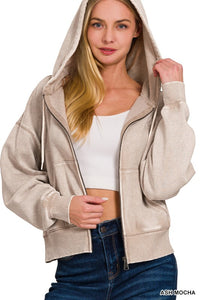 Lulu Vintage Wash Cropped Hoodie