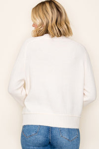 The Jolene Center Seam Sweater – Winter Cream