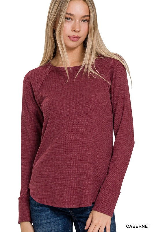 Cozy Essentials Baby Waffle Knit Long Sleeve Top