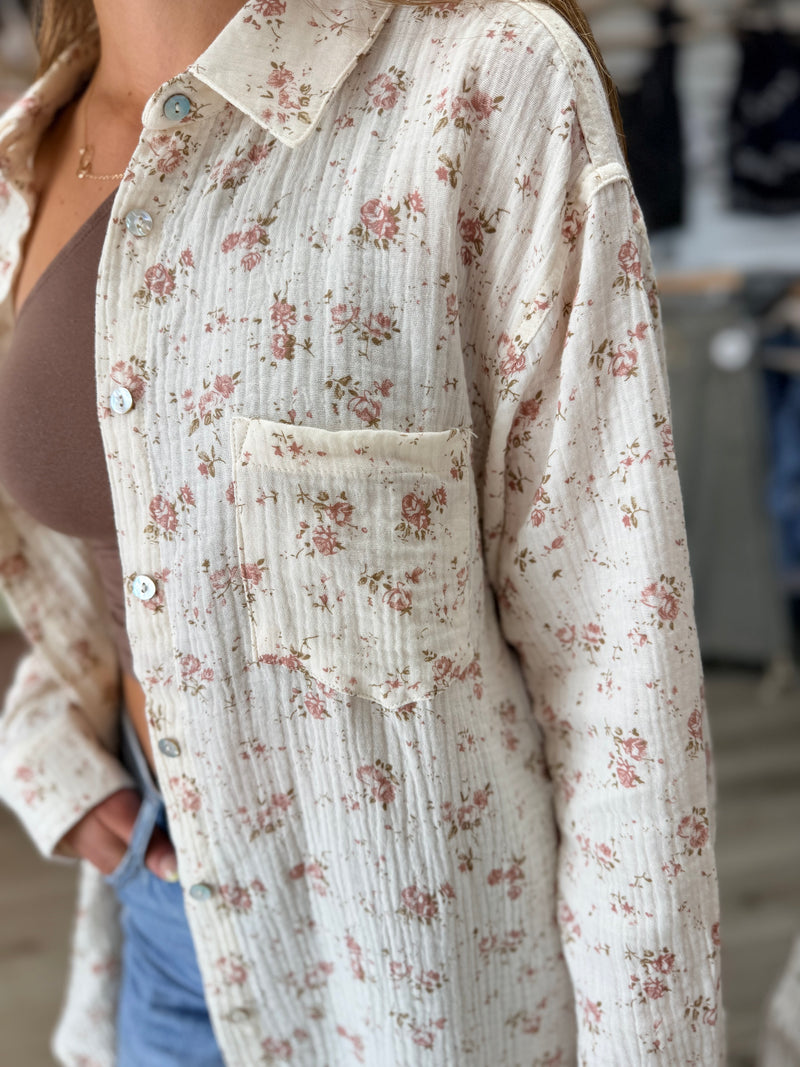 Sweet Meadow Floral Button Down