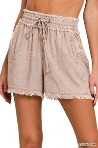 Trisha Washed Linen Shorts