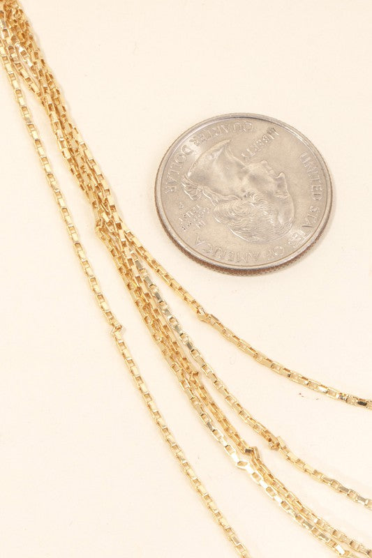 Layered Dainty Chain Necklace- Gold