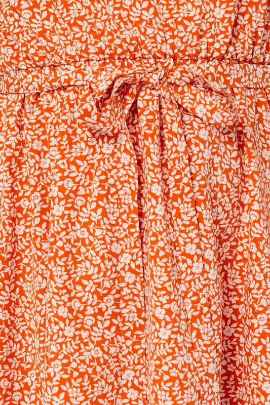 Sadie Ditsy Floral Dress- Terracotta
