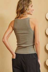 Leslie Ribbed knit Tank