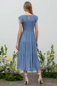 Katrina Smocked Tiered Midi Dress