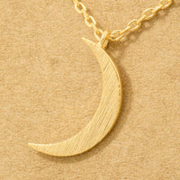 Moon Crescent Pendant Necklace – Gold or Silver