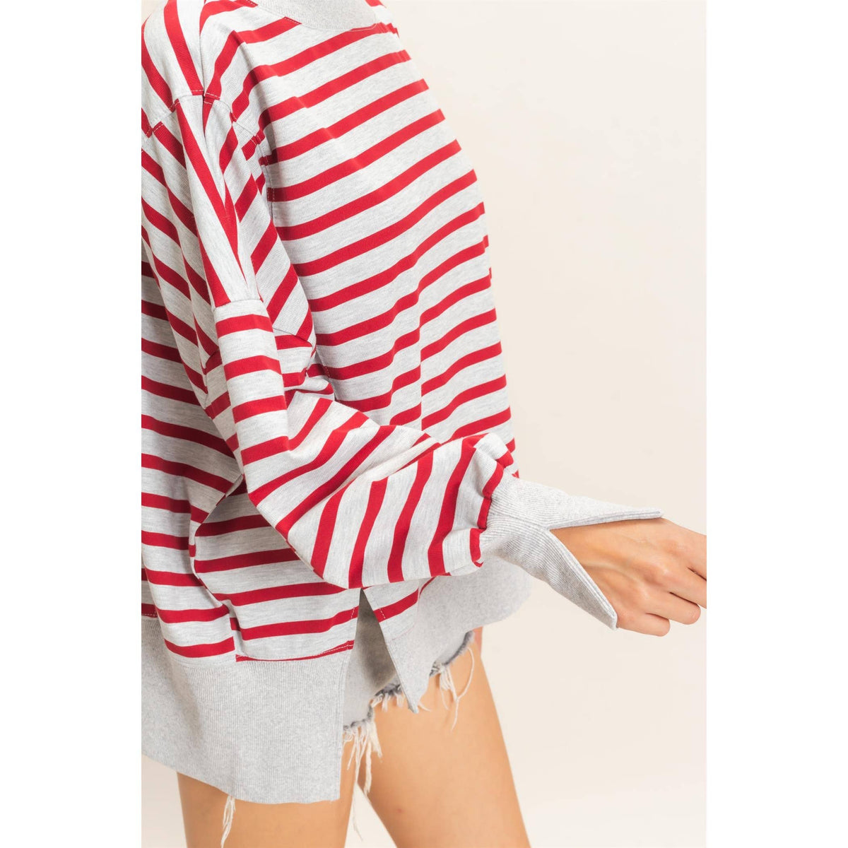 Change of Plans Stripe Sweatshirt