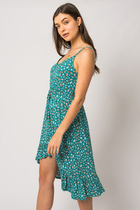 Amber Ditsy Floral Dress: Jade