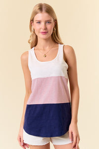 4th Of July Color Block Tank