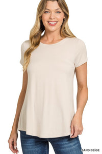 Sloane Flow Tee – Lightweight Rayon Short Sleeve Everyday Top