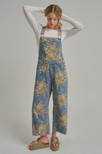 The Golden Hour Floral Denim Overalls