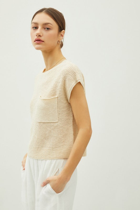 Haven Boat Neck Knit Sweater Top – Dolman Cap Sleeve Pullover