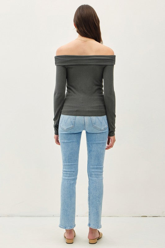 Krista Off The Shoulder Long Sleeve Top