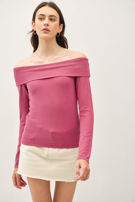 Krista Off The Shoulder Long Sleeve Top