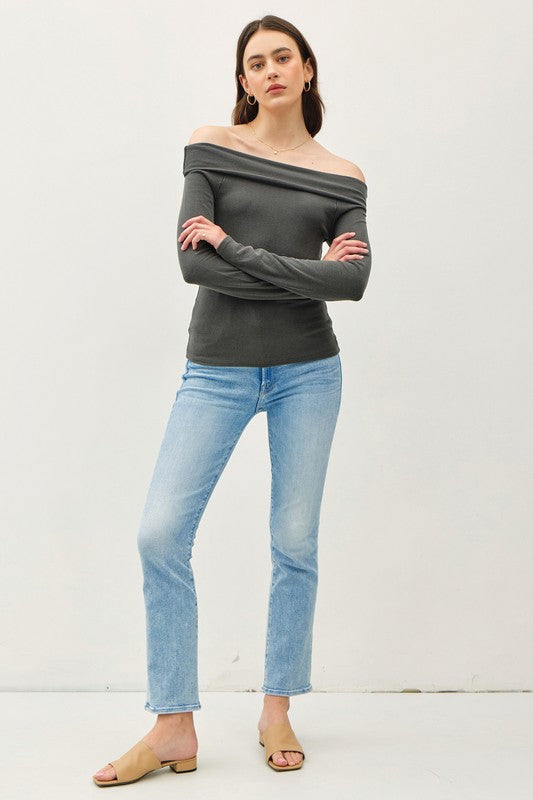 Krista Off The Shoulder Long Sleeve Top