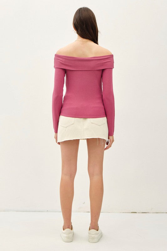 Krista Off The Shoulder Long Sleeve Top