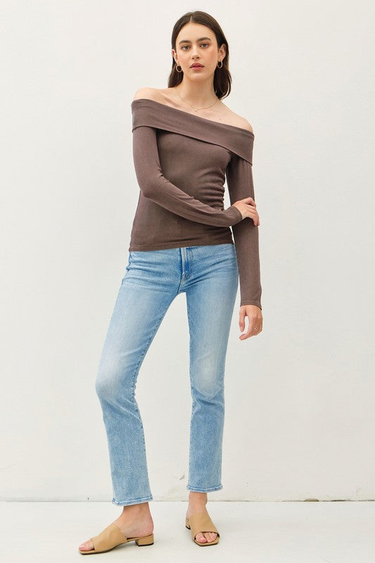 Krista Off The Shoulder Long Sleeve Top