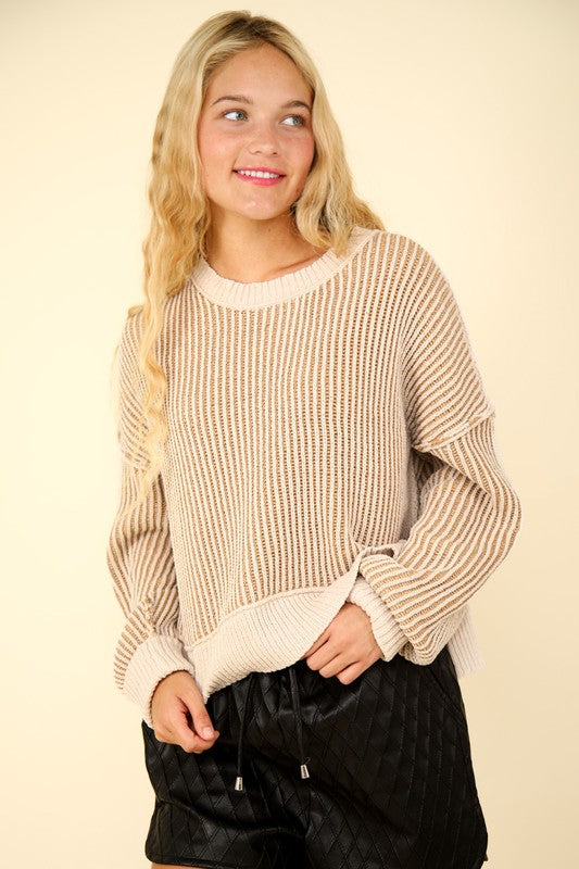 Stella Two Tone Cozy Sweater