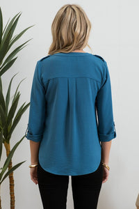 Workday Ready Classic Button Detail Blouse