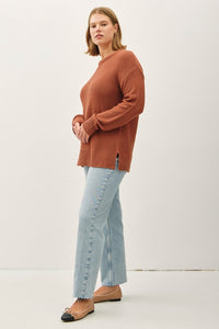 Janelle Plus Size Basic Boyfriend Fit Sweater