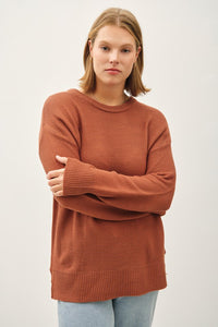 Janelle Plus Size Basic Boyfriend Fit Sweater