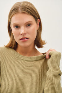 Janelle Plus Size Basic Boyfriend Fit Sweater