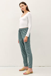 Sienna Soft Tencel Jogger Pants – Lightweight, Relaxed Fit Tapered Pants for Women