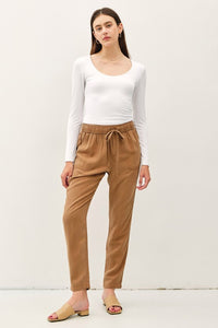 Sienna Soft Tencel Jogger Pants – Lightweight, Relaxed Fit Tapered Pants for Women