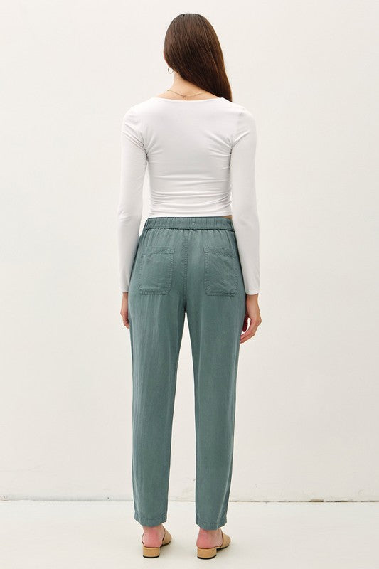 Sienna Soft Tencel Jogger Pants – Lightweight, Relaxed Fit Tapered Pants for Women