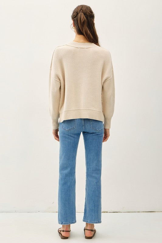 The Marlowe Chunky Ribbed Sweater – Relaxed Oversized Knit