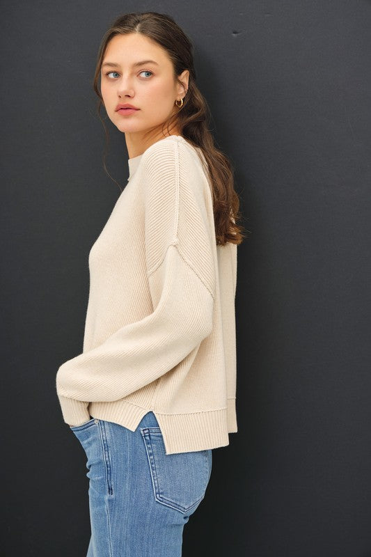 The Marlowe Chunky Ribbed Sweater – Relaxed Oversized Knit