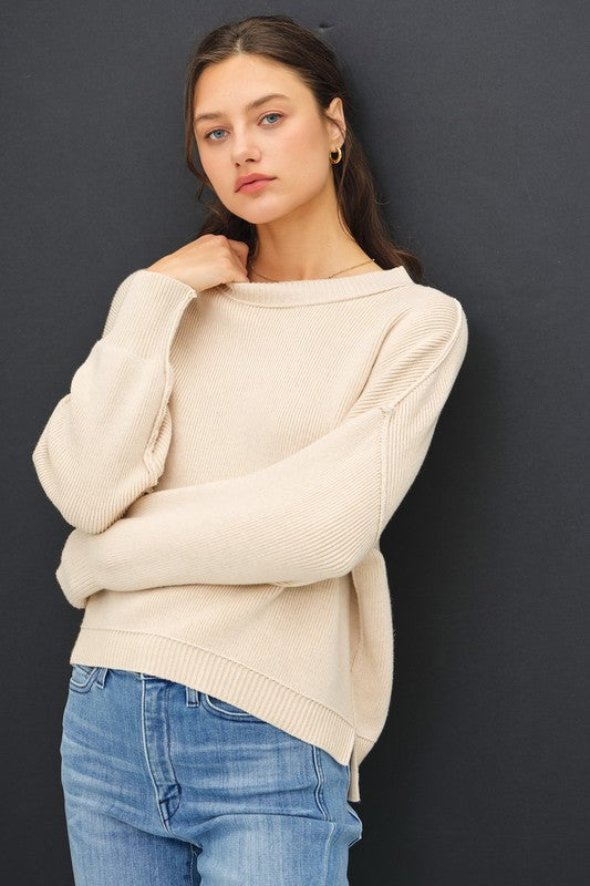 The Marlowe Chunky Ribbed Sweater – Relaxed Oversized Knit