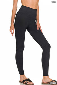 The Willowbrook Fleece-Lined High Waist Leggings – Seamless Diamond Band Fit (S/M–L/XL)