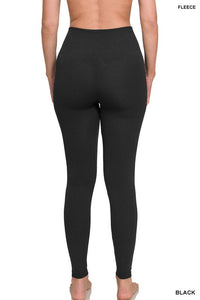 The Willowbrook Fleece-Lined High Waist Leggings – Seamless Diamond Band Fit (S/M–L/XL)