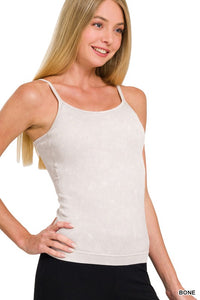 Beautiful Basics Stone Washed Ribbed Seamless Layering Tank