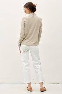 The Laurel Mock Neck Knit Pullover – Soft Stretchy Layering Sweater