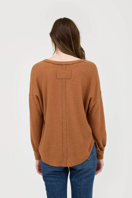 Lily Soft and Cozy Casual Henley Top