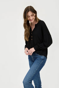 Lily Soft and Cozy Casual Henley Top