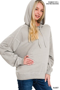 Urban Pigment Dyed French Terry Hoodie – Lightweight  Pullover