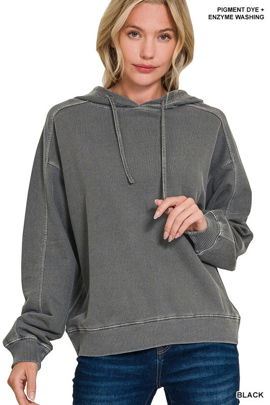 Urban Pigment Dyed French Terry Hoodie – Lightweight  Pullover