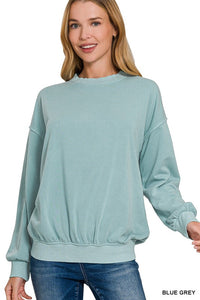 Camryn Soft Fleece Vintage Wash Crew Sweatshirt