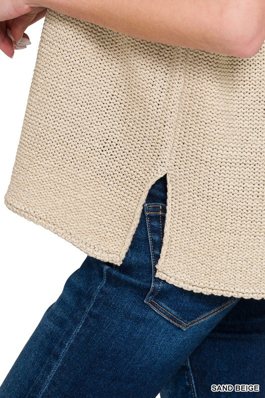 Arden Oversized Knit Sweater Vest – Lightweight Layering Top