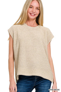 Arden Oversized Knit Sweater Vest – Lightweight Layering Top