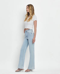 Vervet by Flying Monkey Leslie 90s Vintage Super High Rise Flare Jeans: Light Wash