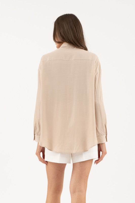 Lola Oversized Button Down Blouse