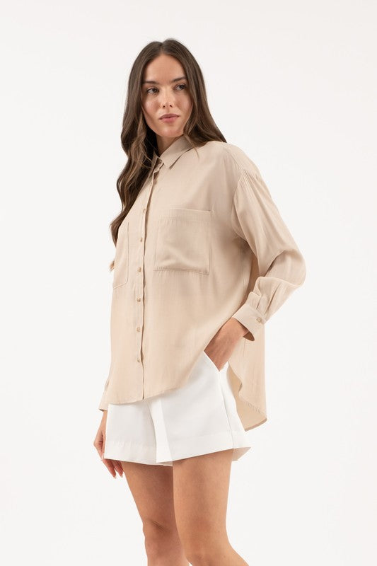 Lola Oversized Button Down Blouse