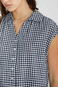 he Check Me Out Gingham Button-Up Blouse – Perfect for Work & Weekend Chic