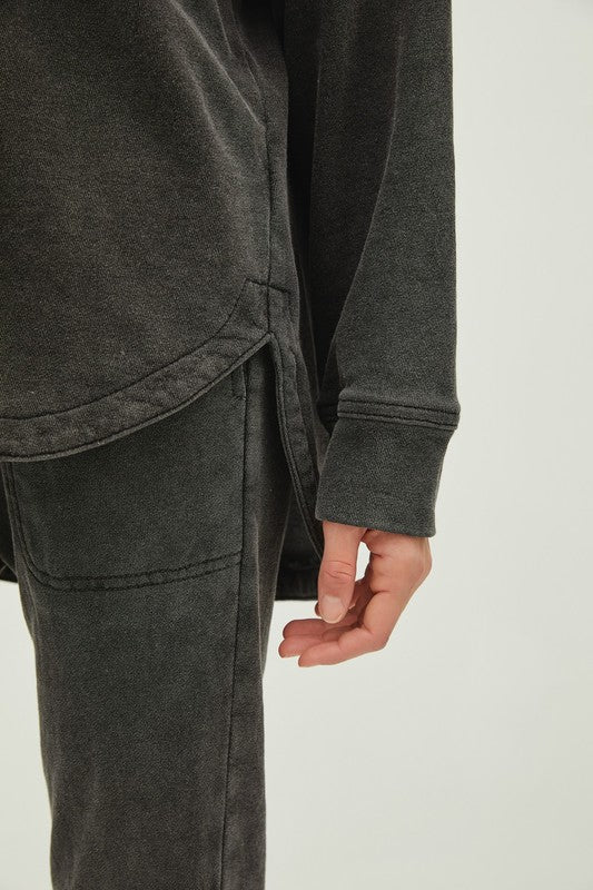 Haven Washed Denim Shirt Jacket – Oversized Soft Stretch Shacket (S–L)