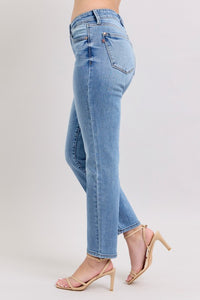 Judy Blue Vintage Wash Slim Fit Jeans – Cell Phone Pocket, Comfort Stretch